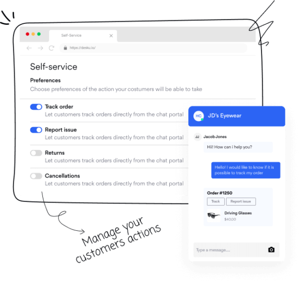 Self-service features