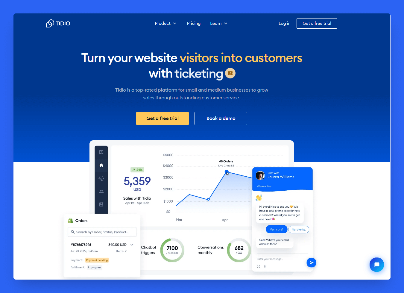 Tidio - automate customer service and empower human agents
