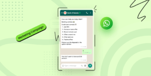 WhatsApp marketing campaign examples with a user interface (UI) that emphasizes simplicity and ease of use.