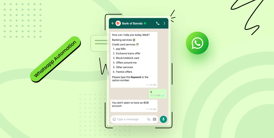 Green-themed Whatsapp automation.
