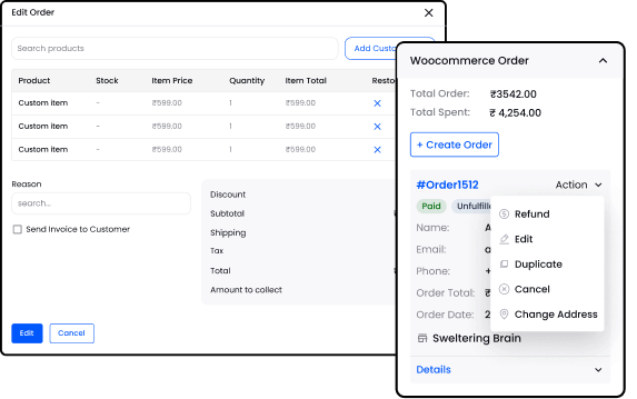 A screen shot showcasing the product and its price for customer support.