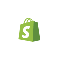 A green shopping bag on a white background, perfect for your Shopify store.