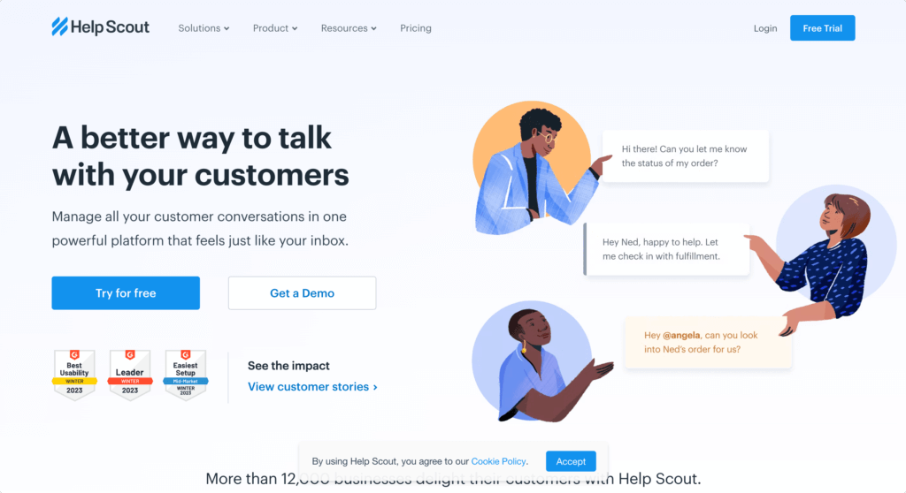 Helpchat - a saas help desk software, providing a better way to talk to your customers.