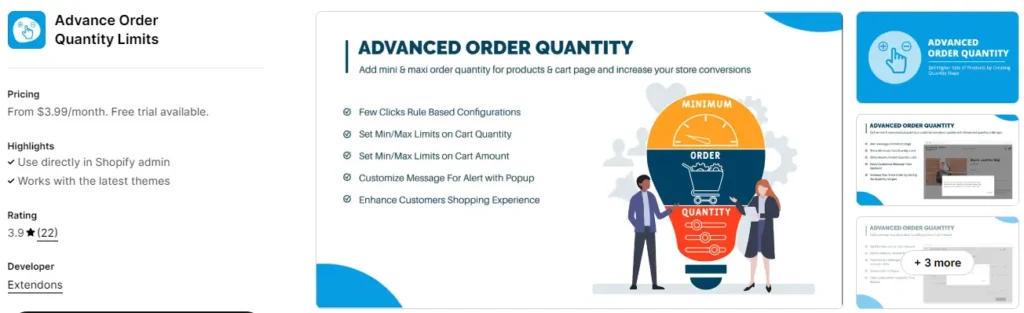 Advanced minimummaximum quantity by molsoft