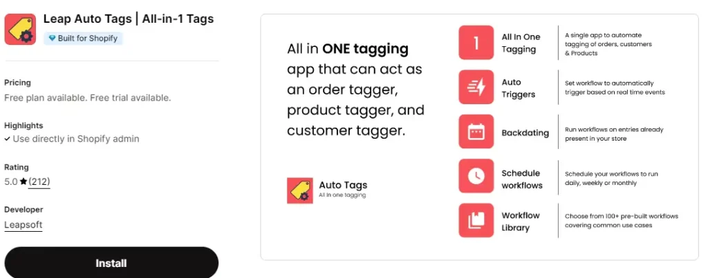 Auto tags customer order tags by leap apps