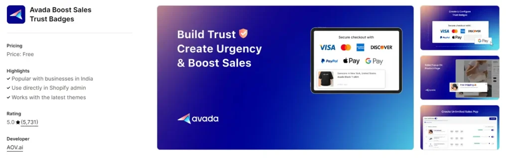 Avada trust badges