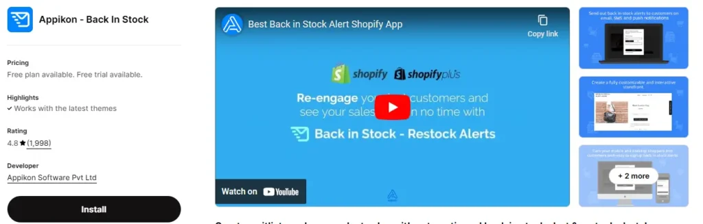 Back in stock restock alerts by appikon