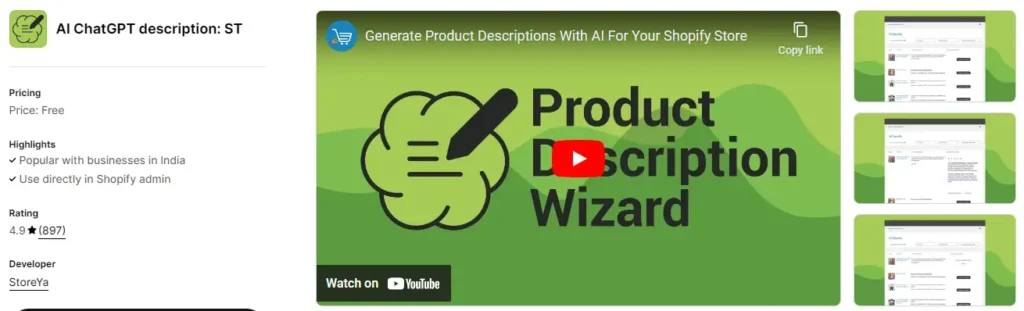 Chatgpt ai product description by product description ai chatgpt