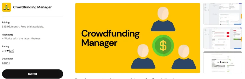 Crowdfunding manager