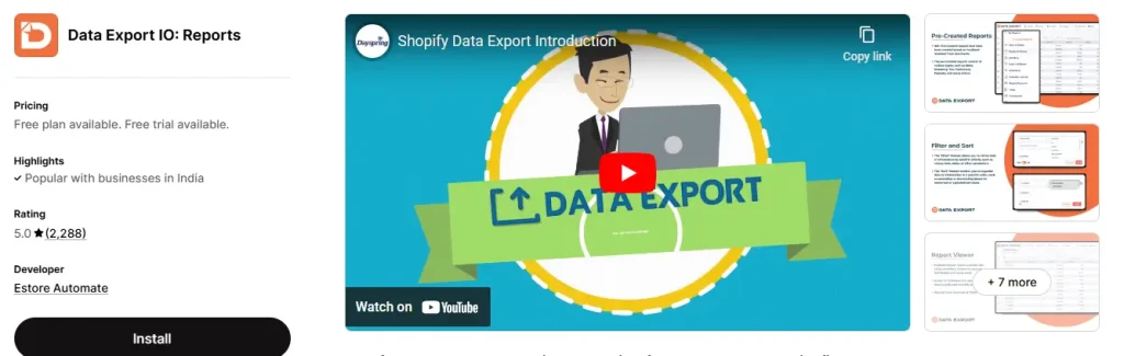 Data export 2