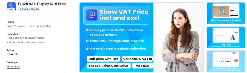 Dual price display exemptify best for vat display