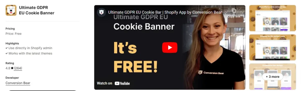 Eu cookie bar gdpr