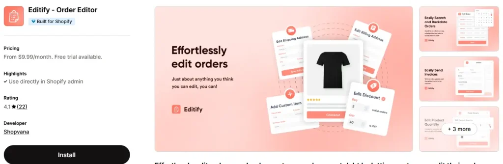 Edit orders ‑ editify 2