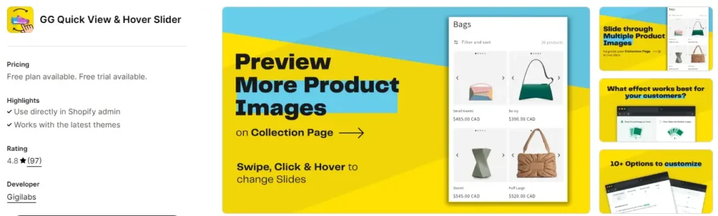 Gg hover image slider