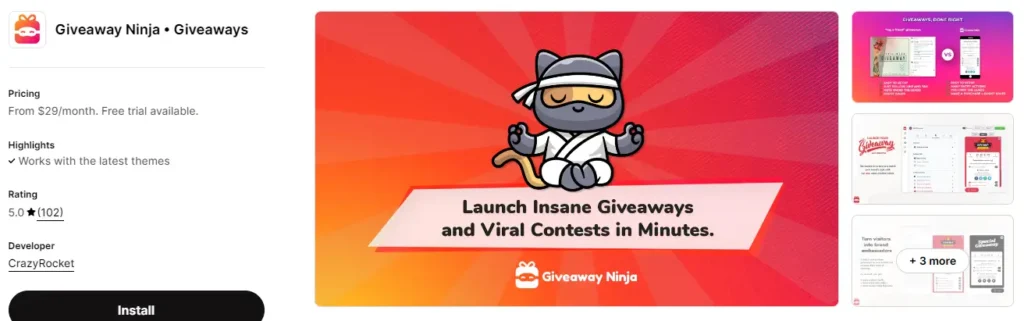 Giveaway ninja