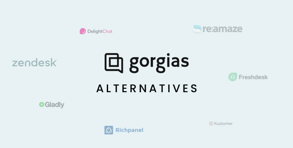 A collection of Gorgias Alternatives logos.