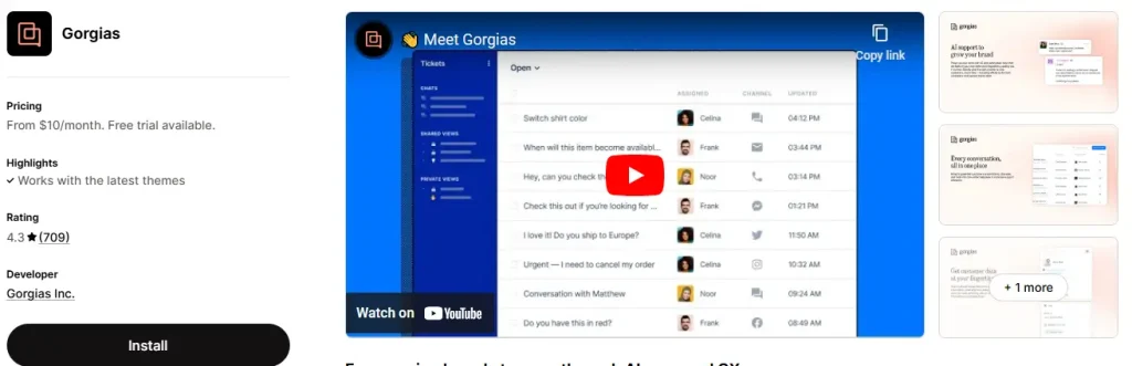 Gorgias – customer support automation