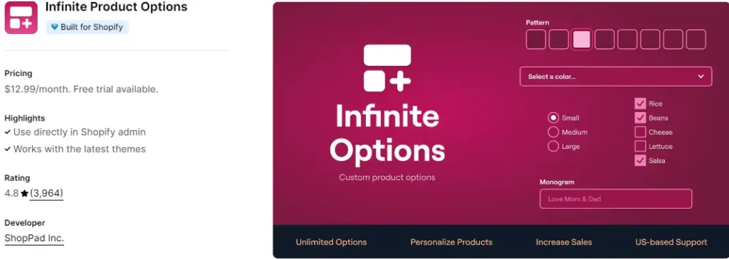 Infinite options