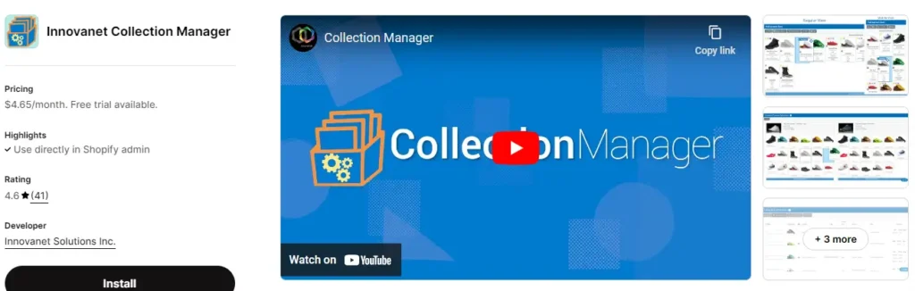 Innovanet collection manager – the ultimate shopify collection manager for sorting and management