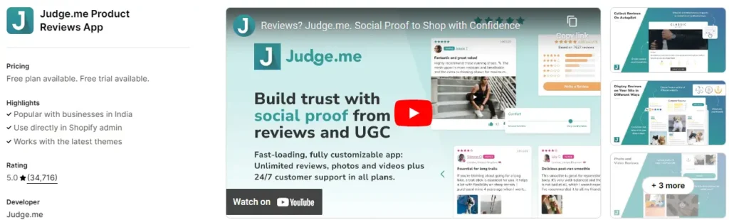 Judge. Me review widget