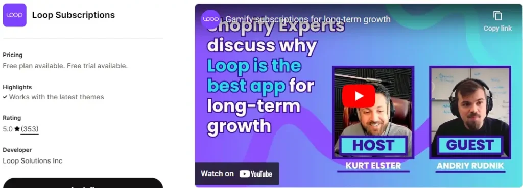 Loop subscriptions