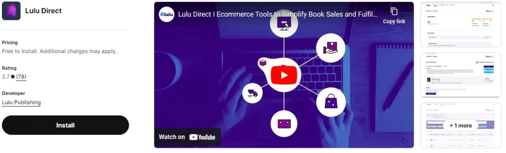 Lulu direct – best for publishing and book sales