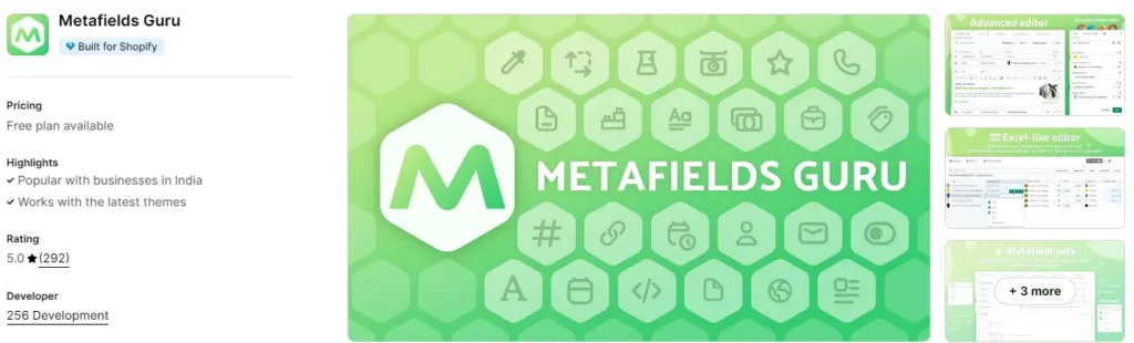 Metafields guru – best shopify metafields manager