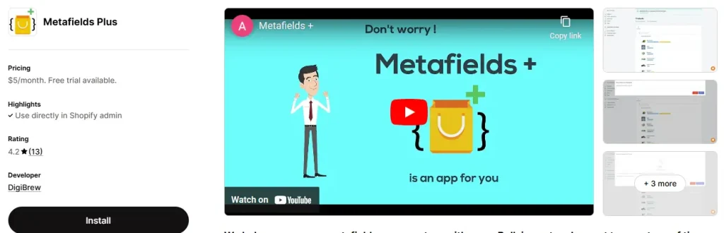 Metafields plus