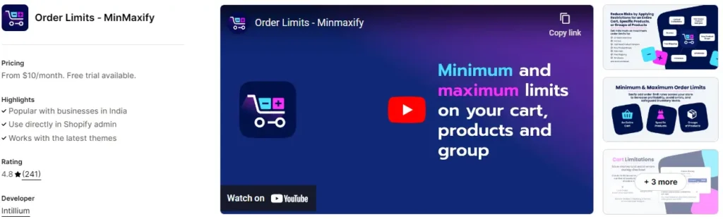 Minmaxify – order limits by limitsify