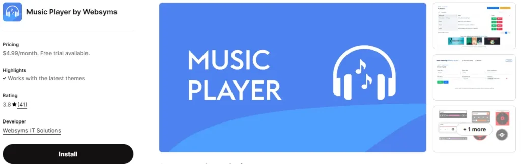 Music player by websyms