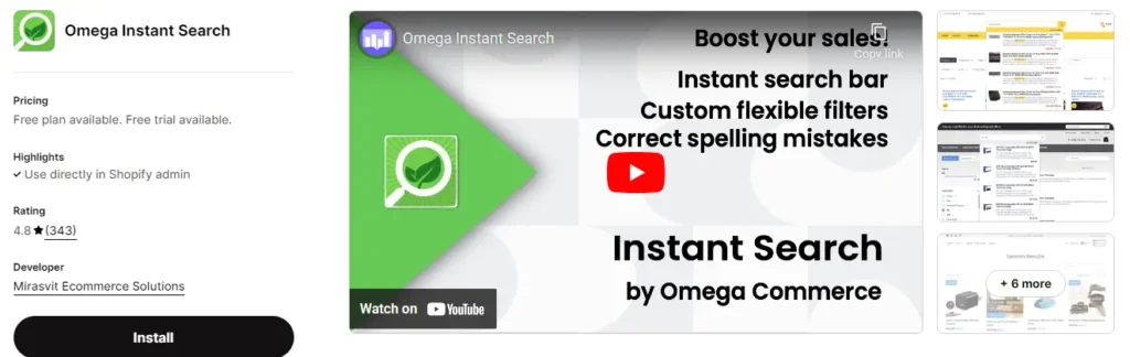 Omega instant search – best for mobile optimization and visual search