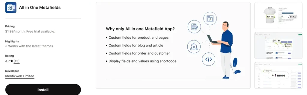 One metafields manager – all in one shopify metafields app