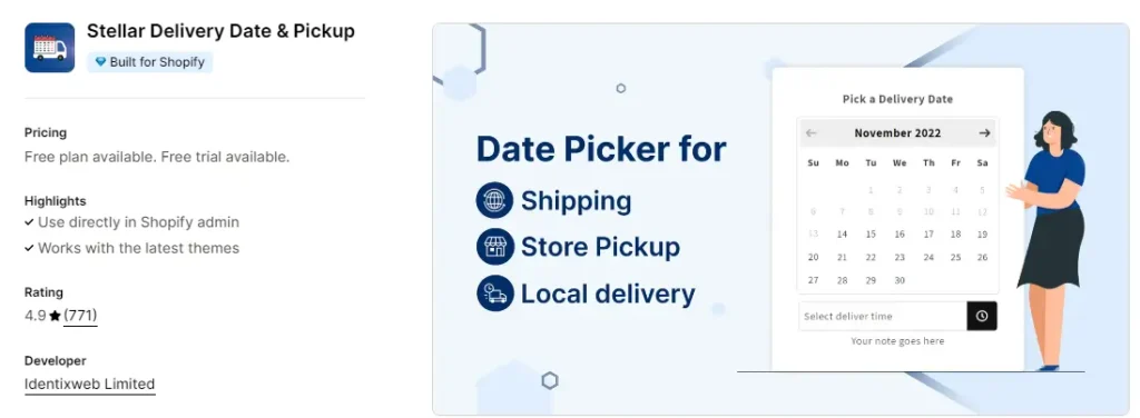 Order delivery date by identixweb