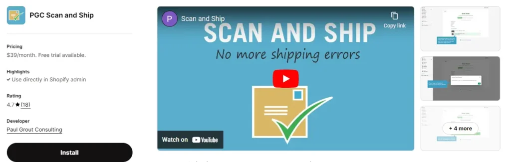 Pgc scan and ship