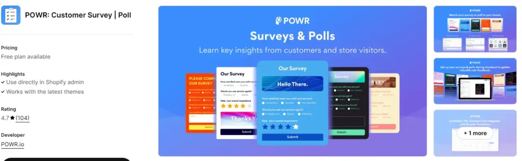 Powr customer survey poll