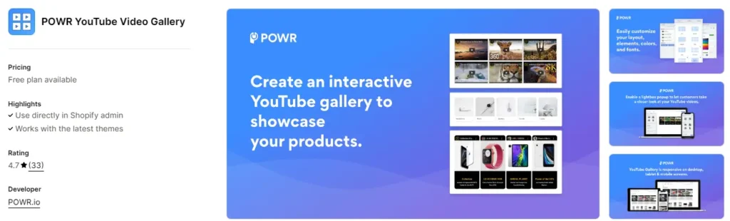 Powr video gallery app