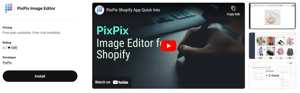 Pixpix image editor