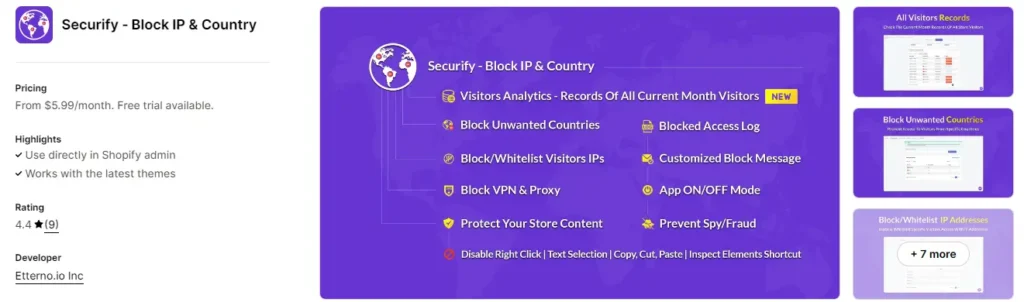 Securify – block ip country