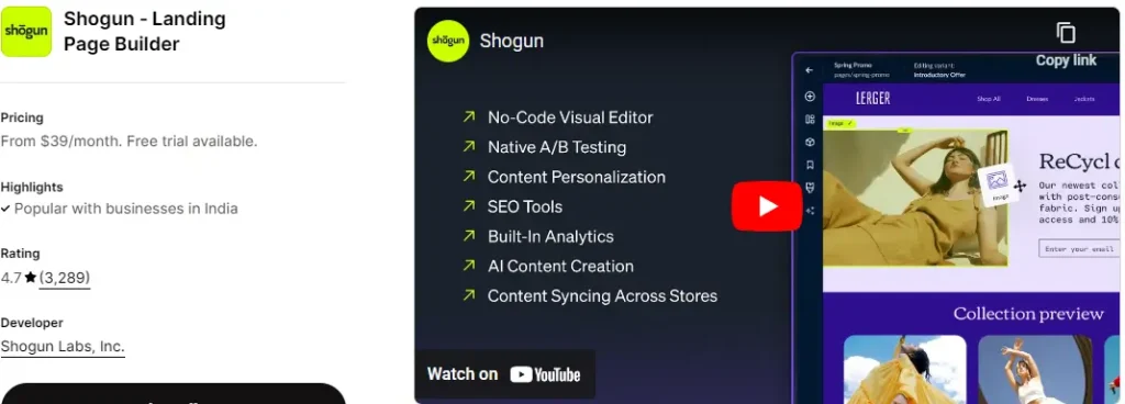 Shogun page builder