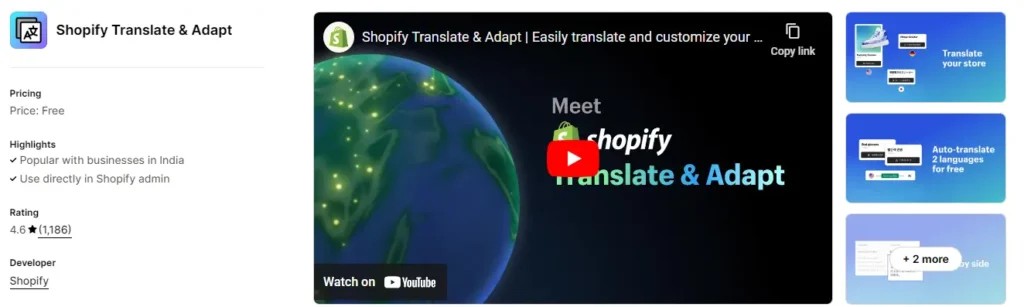 Shopify translate adapt native app for precise language and market customization