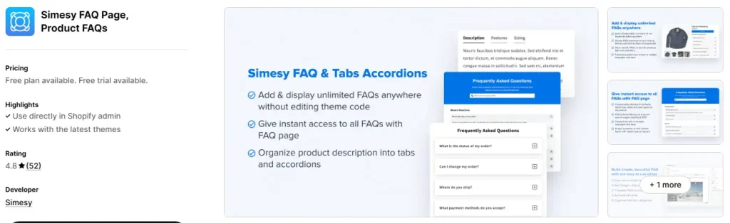 Simesy faq page product faq 2