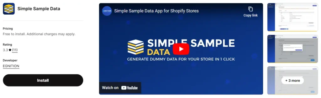 Simple sample data by egnition