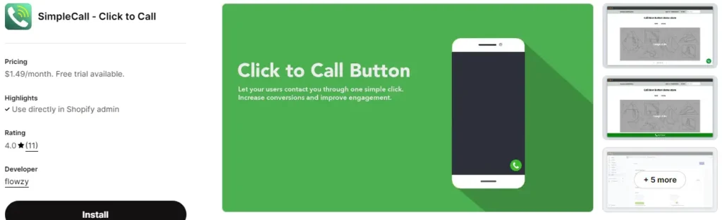 Simplecall easy click to call integration