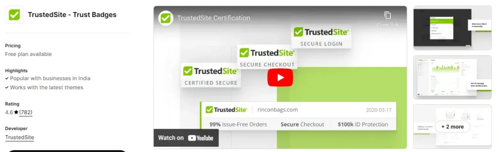 Trustedsite – trust badges