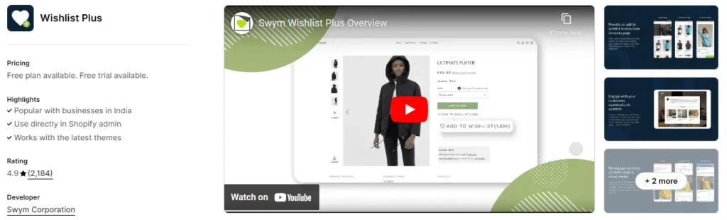 Wishlist plus enhance your customers shopping experience