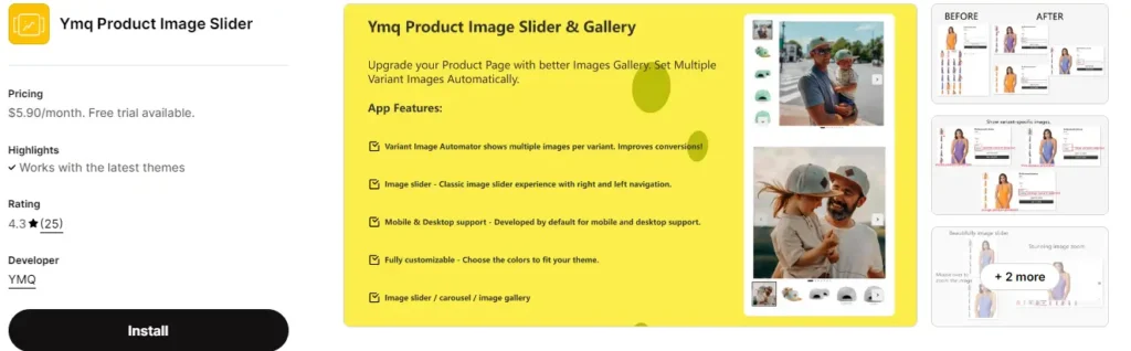 Ymq product image slider