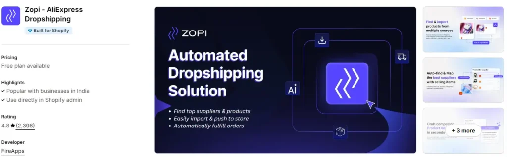 Zopi aliexpress dropshipping