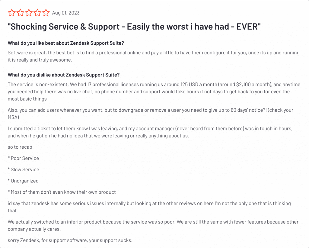 Zendesk reviews