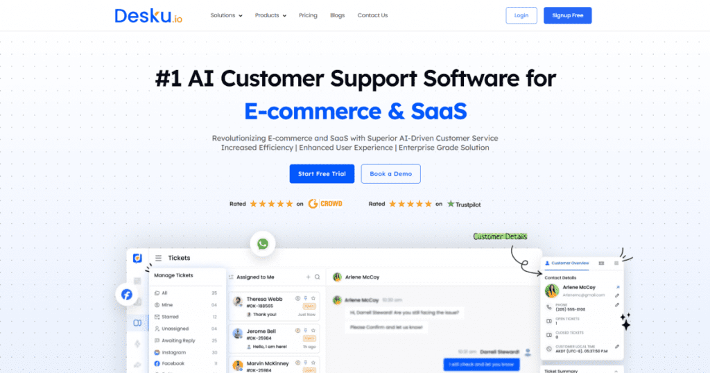 Deksy is an ai customer support software that offers excellent customer engagement for e-commerce and sods. It provides a seamless and efficient communication system, similar to desku and intercom.