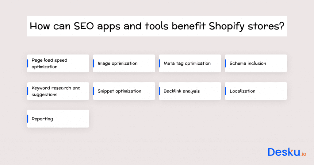 How can seo apps and tools benefit shopify stores